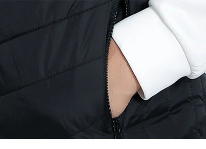 Winter Men's 9-Zone Heated Vest for Cold Protection Electric Heated Vest with Heating Cotton Lining【Power supply not included】