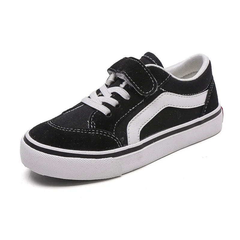 Kid's Canvas Shoes Boys Board Shoes New Net Red Low Gang Middle and Large Children Baby Girls Board Shoes Parent-Child Shoe