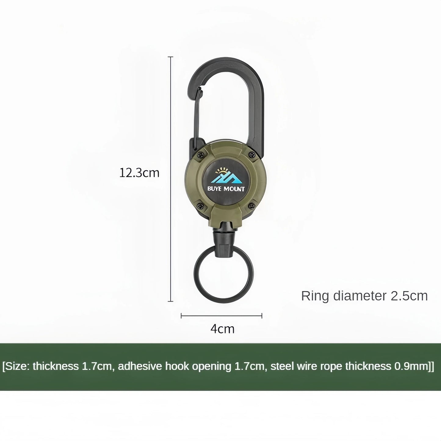 Portable Retractable Keychain with Steel Wire Rope,Outdoor Tactical Anti-Loss Buckle for Camping Gear & EDC Accessories