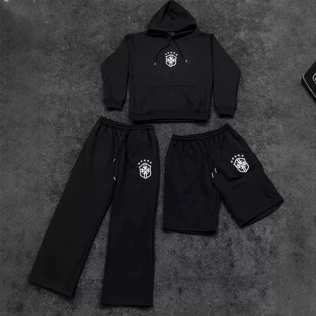 New Y2K casual loose street hip-hop suit trend Gothic Harajuku personality couple hoodie European and American mix and match set
