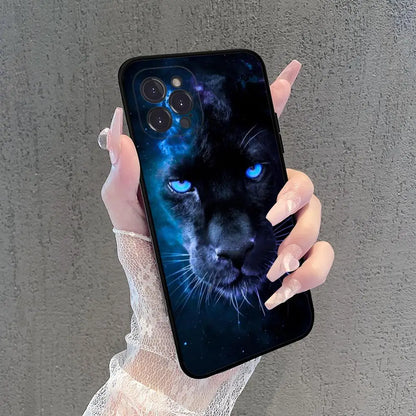 Wolf Lion Tiger Animal Phone Case For iPhone 15 14 11 12 13 Mini Pro XS Max Cover 7 8 Plus X XR Funda Shell