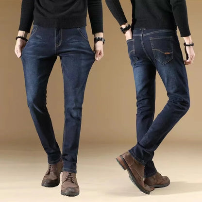2025 Spring New Mens Slim Fit Classic Skinny Jeans Casual Street Style Casual Mens Skinny Jeans Male Slim Fit Pencil Denim Blue