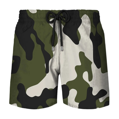 Fashion Camouflage Graphic Beach Shorts For Men Summer Casual Daily Wear 3D Printed Short Pants Loose Streetwear Board Shorts