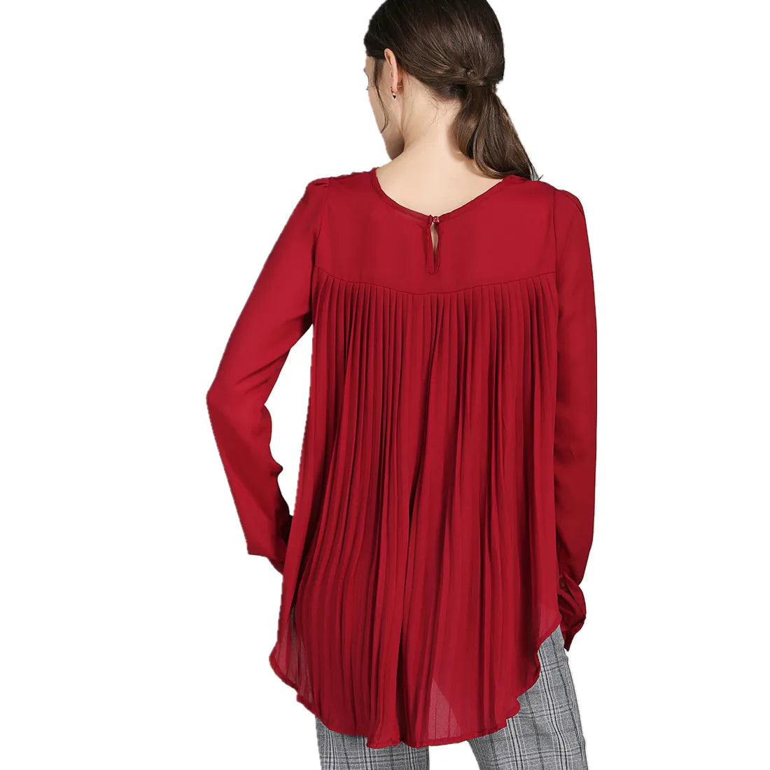 Women blouse long-sleeved V-neck elegant ladies chiffon shirt top fashion office work shirt Plus Size Blusas 5XL