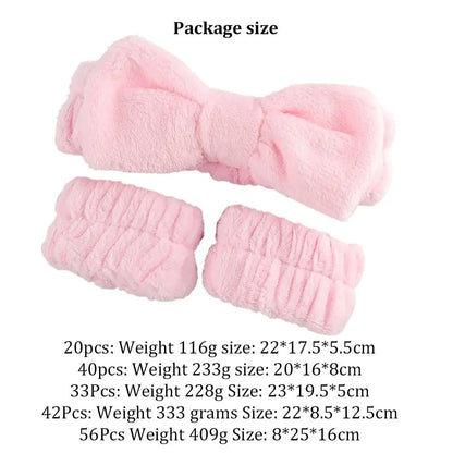 20/40Pcs Makeup Tools Kit Makeup Brushes & Headband Wristband Cleaning Tool Professional Eye Shadows Blush