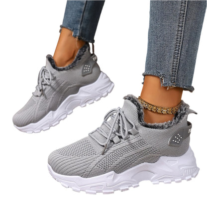 Sneakers Women's Winter Warm Sports Shoes Non Slip Soles Suitable for Cold Weather Outdoor Walking Sports Shoes Ladies Sneakers