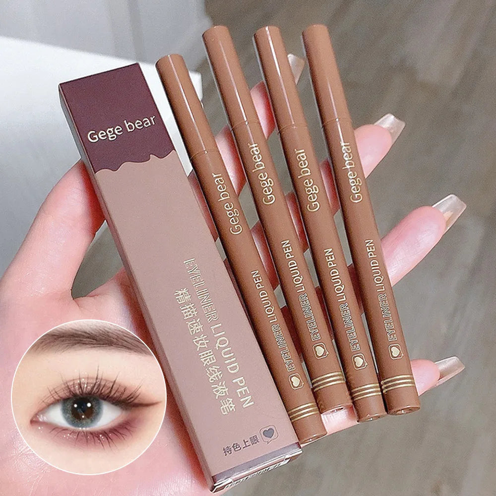 GEGE BEAR Precision Tip Fast Driving Quick Draw Liquid Eyeliner Pen Daily Use Waterproof Smudge Proof Long Last Eyeliner Pencil