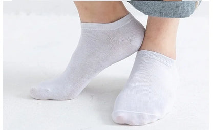 Solid Color Ankle Boat Socks Low Cut Short Style Comfortable Fashionable For Men Women Spring Summer Round Neck Casual