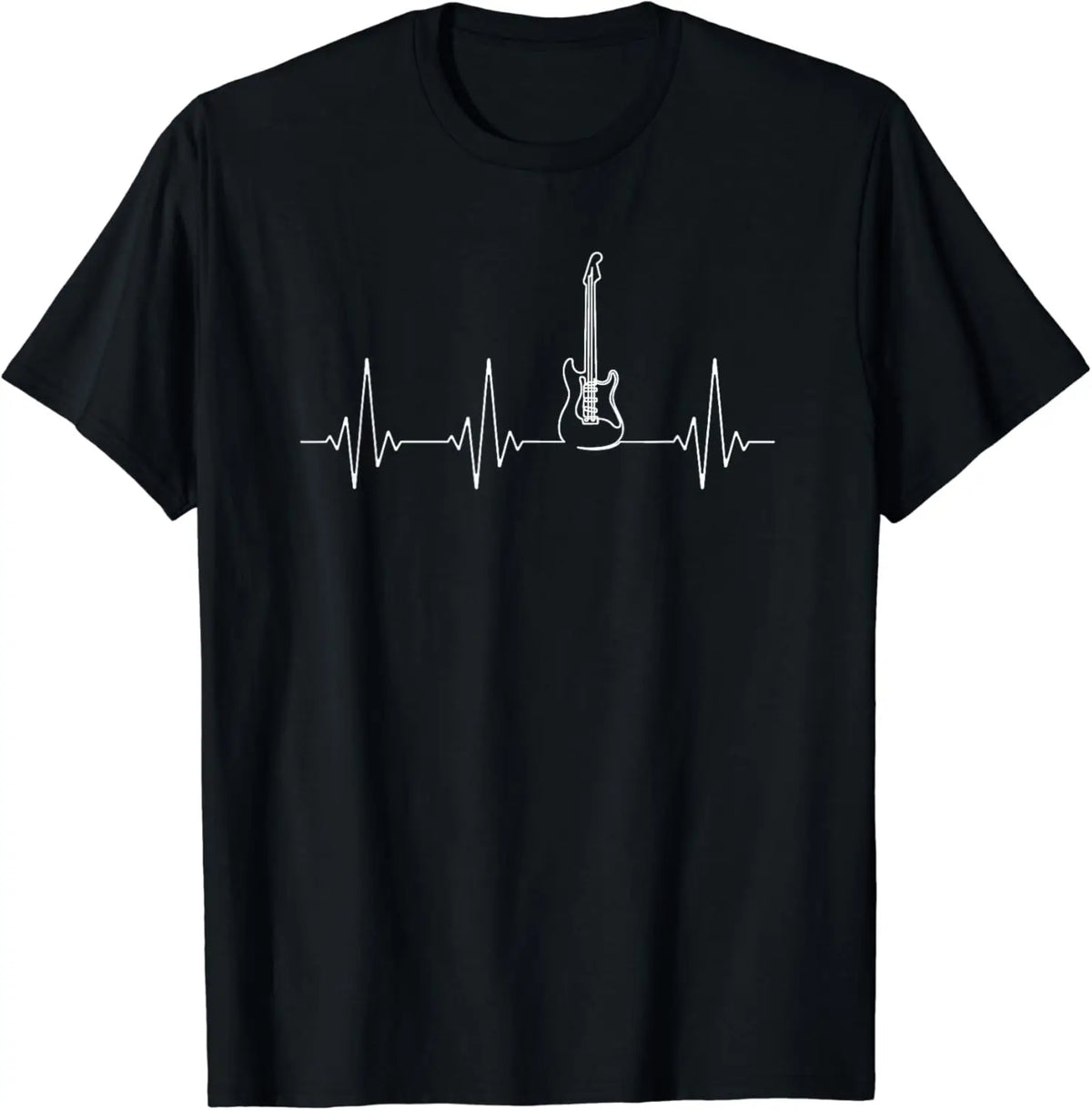 Guitar Heartbeat Music Instrument for Guitarist T-Shirt Funny Gift Custom Printed Music Lovers Graphic Shirts Unisex Summer Tops