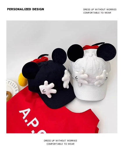 Mickey Baseball Cap Cartoon Design Parody Mickey Cute Creative Big Ear Design Duck Tongue Hat Fashionable And Versatile Cap Toys