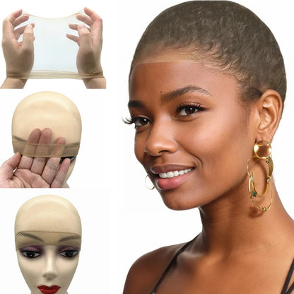 2/10/20Pieces Ultra-Thin HD Sheer Invisible Stocking Wig Caps for Women Bald Cap Lace Front Wig Accessories