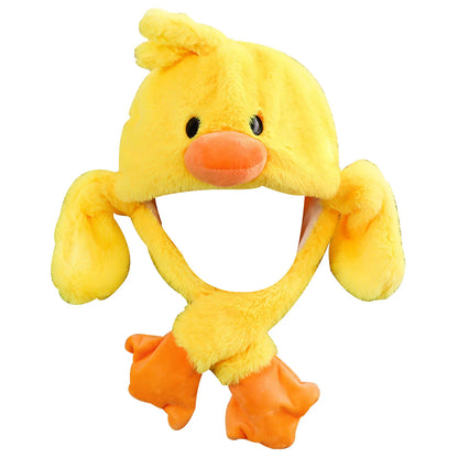 Cute Bunny Hat Ear Moving Jumping Hat Plush Rabbit Hat Cute Cap For Girls Children'S Hats