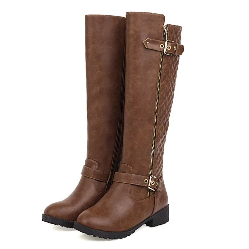 Winter Women Shoes Long Boots Sexy Woman Motorcycle Booties Custom Platform High Heels Knee High Boots Women Botas WSH5429