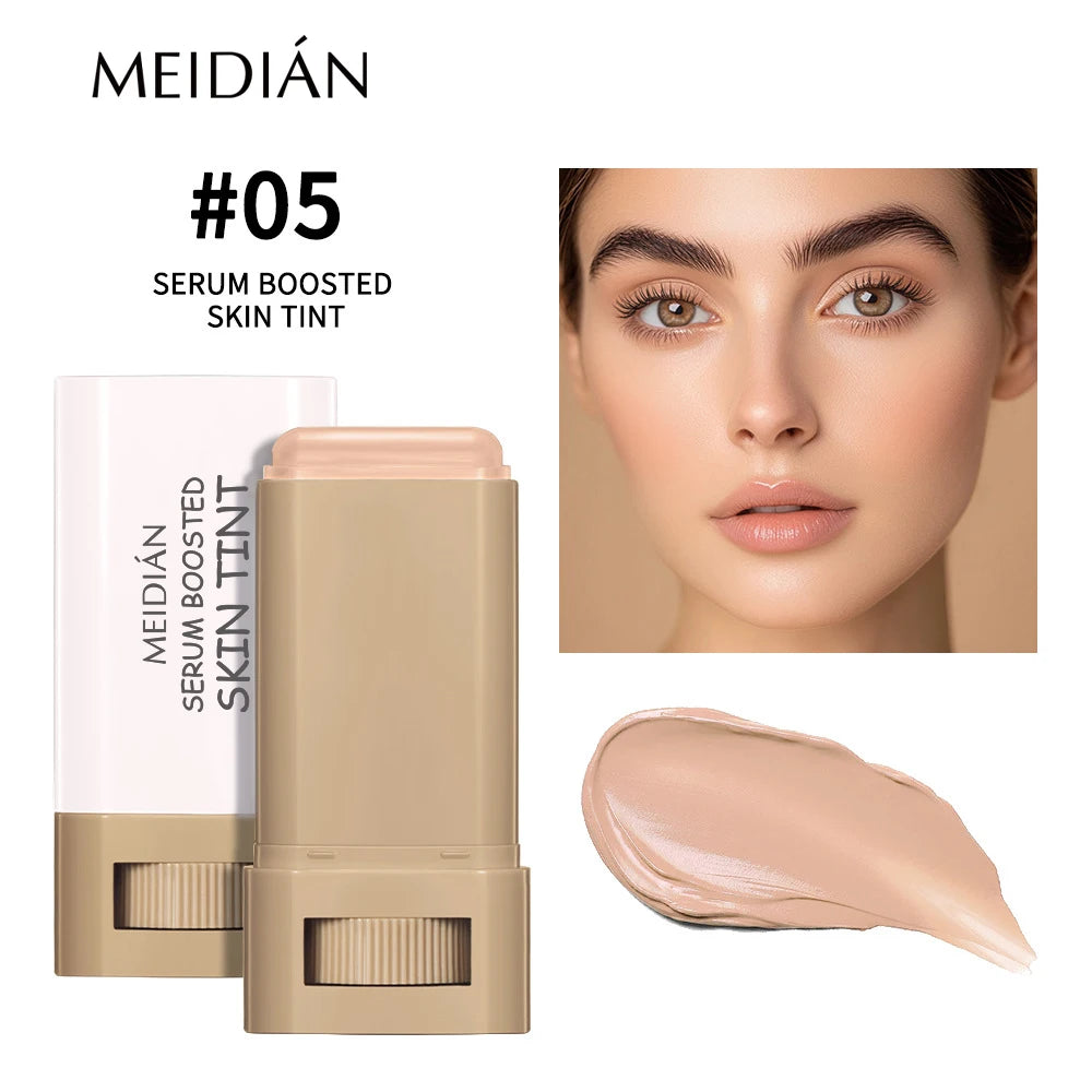 Bronze Foundation Stick Serum Boosted Skin Tint Silky Texture Moisturizing Coverage Concealer Base Even Skin Tone Makeup