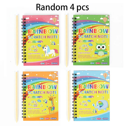 Dazzling Scratch Painting Parent Child Interactive Toys Note Cards Handmade Painting