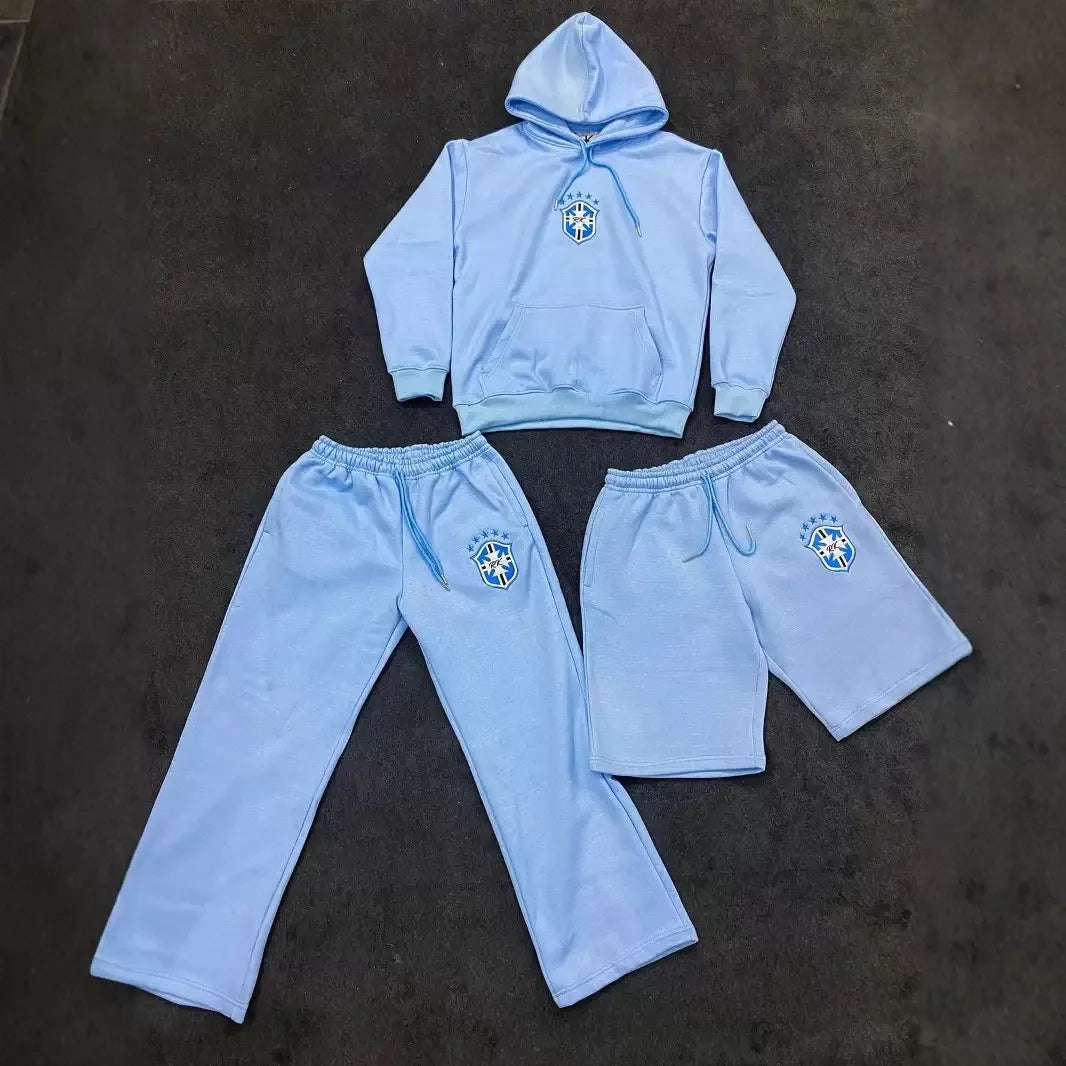 New Y2K casual loose street hip-hop suit trend Gothic Harajuku personality couple hoodie European and American mix and match set