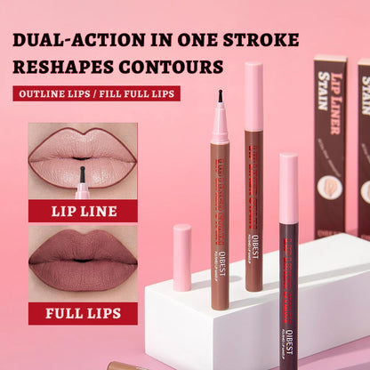 QIBEST Matte Liquid Lipliner Pencil Waterproof Plumping Stain Lipstick Natural Lip Liner Outline Lips Contour Pen Cosmetics