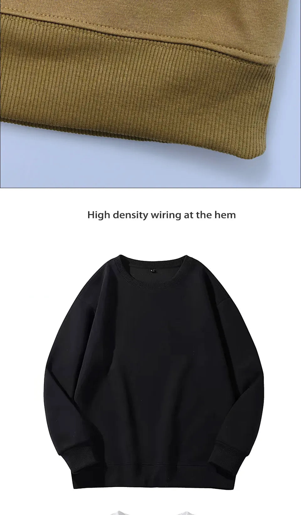 400g Heavy Weight Round Necked Sweatshirts Loose Solid Color  for Spring Autumn Men women's Casual Sports Top Pullover M-4XL