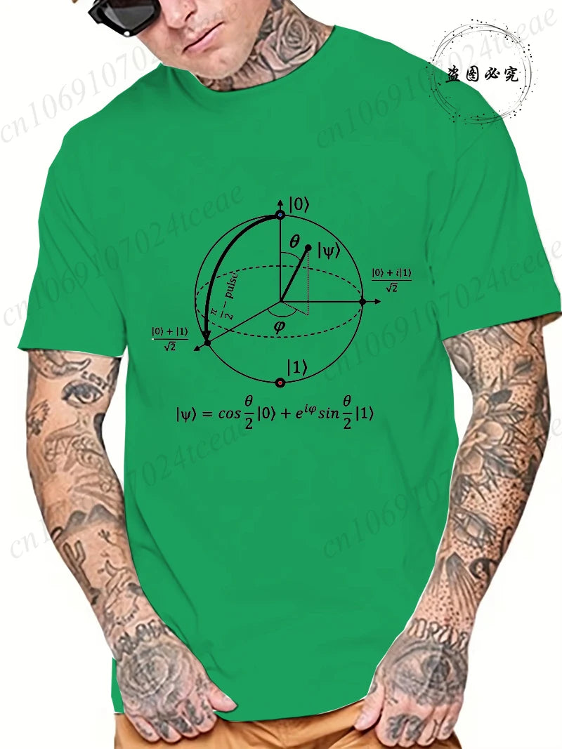Summer Casual Men's T-Shirt Clothing Soft and Loose Round Neck Top for Men Math Physics and Science Male Short Sleeve Tees Tops