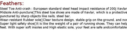 Men Safety Boots Welder Safety Shoes Anti-Smash Indestructible Safety Shoes Men Work Boots Steel Toe Security Boots Footwear