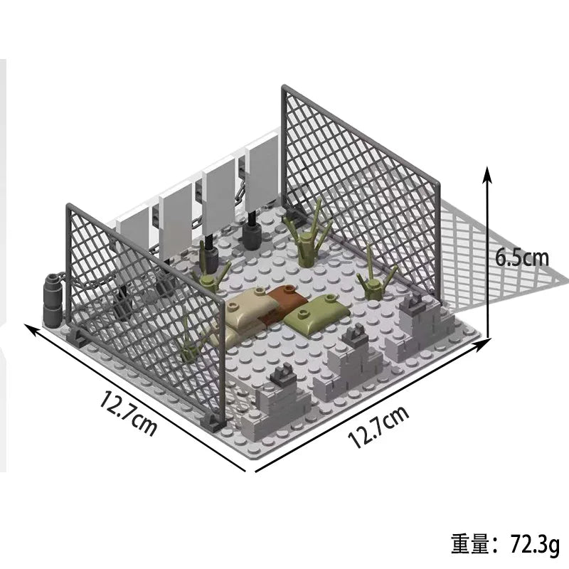 WW2 Military Army Soldiers World War 2 Military Base Observation Tower Model Assemble Building Blocks Bricks Children's DIY Toys