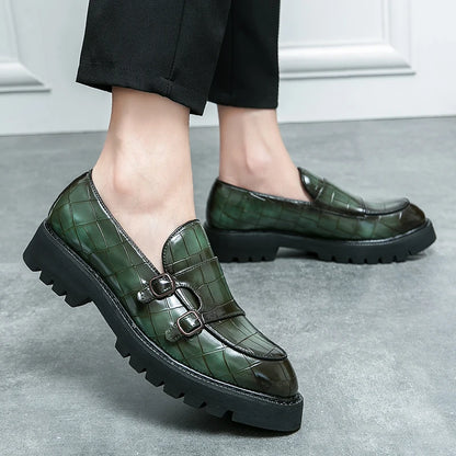 Men's Loafers Luxury Brand Leather Dress Shoes Breathable Slip-On Solid Formal Casual Shoes Handmade Designer Men Shoes Mocassin