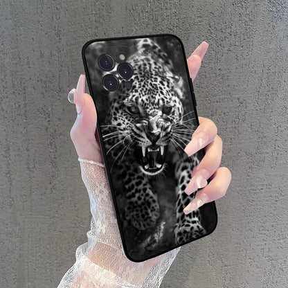 Wolf Lion Tiger Animal Phone Case For iPhone 15 14 11 12 13 Mini Pro XS Max Cover 7 8 Plus X XR Funda Shell