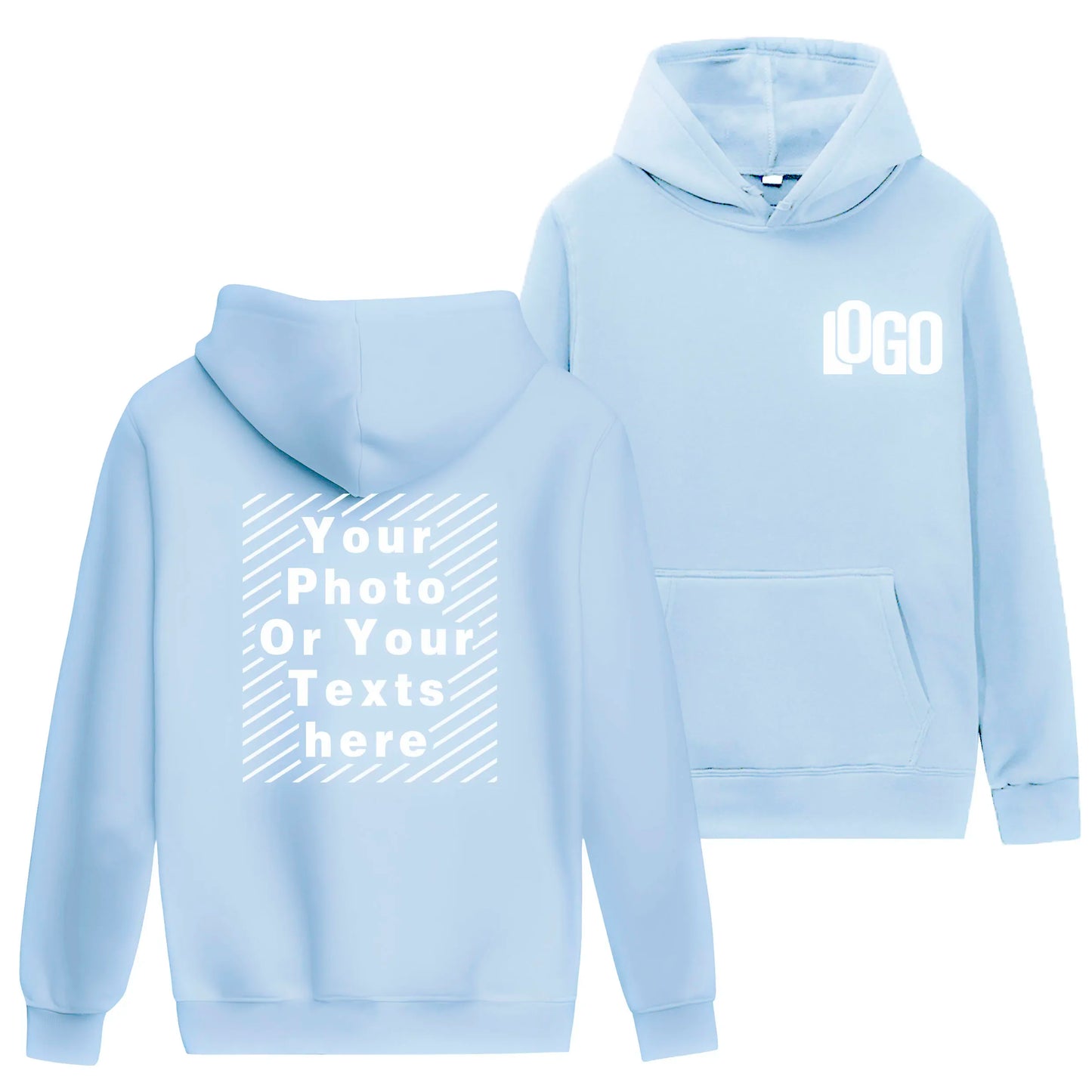 Customized printed hoodies for men and women, loose casual wear, long sleeved hooded sweaters, personalized streetwear