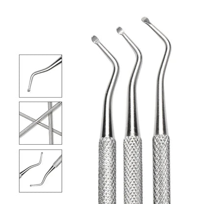 Stainless Steel Double-Headed Nail Picker Ingrown Nail Manicure Picking The Nail Groove Cleaning The Toenail Gap Dirt Tool Uñas