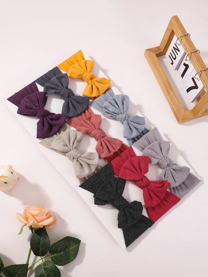 3Pcs/Set Cute Solid Headband for Baby Girls Soft Elastic HeadWrap Turban Hairband Headwear Infant Kids Hair Accessories