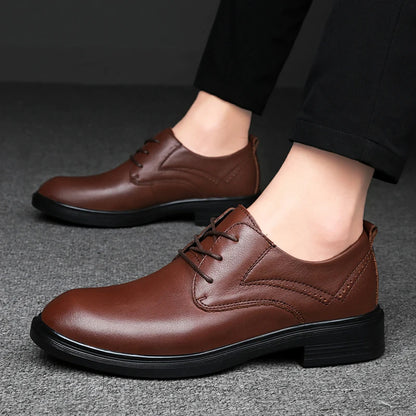 Genuine Leather Male Oxford Shoes Business Formal Wear Casual Shoes New Arrival Mens Derby Shoes Leisure Walk Gentleman Footwear
