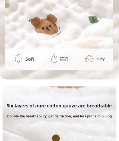 2PCS.Newborn 100% Cotton Gauze Burp Cloths—Ultra-Soft Baby Washcloths.Breathable,skin-friendly, super absorbent&easy to clean.