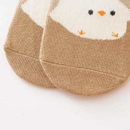 Homefish 6 Pairs Kids Non-Slip Socks Cute Cartoon Fox and Bear Pattern Childrens Boys Girls Floor Socks Comfortable for Toddler