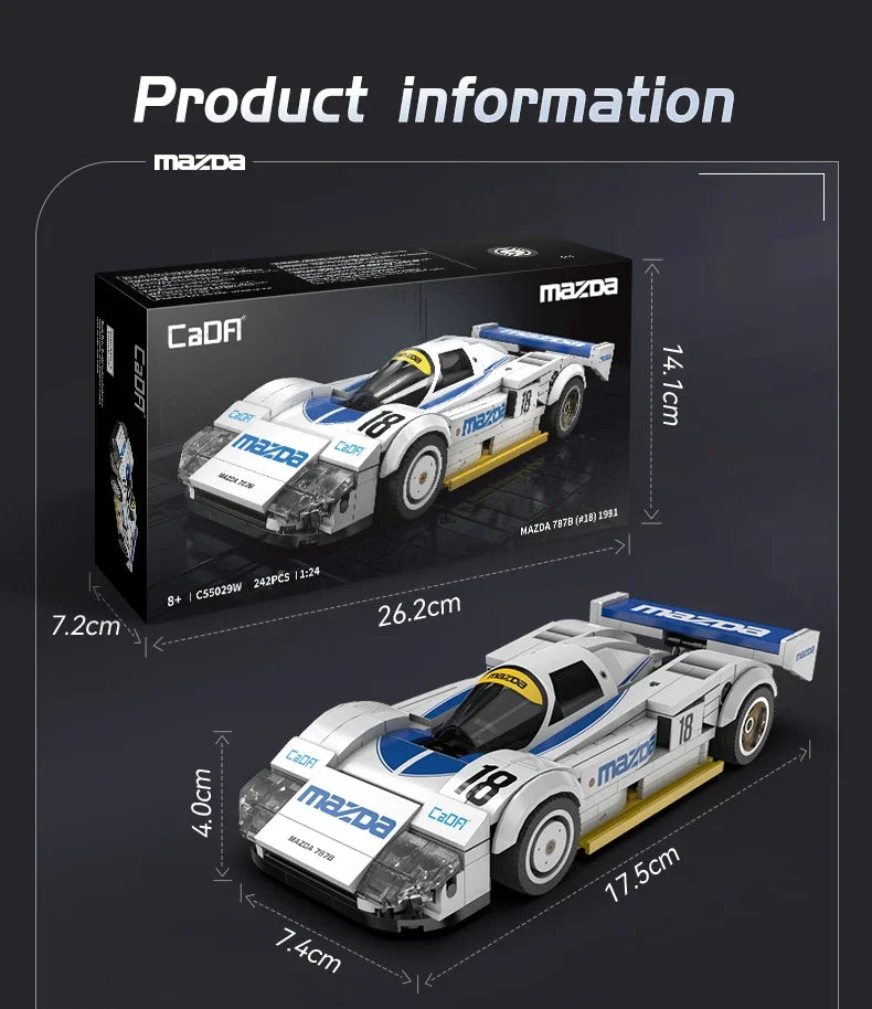 Cada 1:24 Technical Drift Racing Car C42 Sports Car Model Building Blocks City Endurance Sports-Car Bricks Toys For Kid Gifts