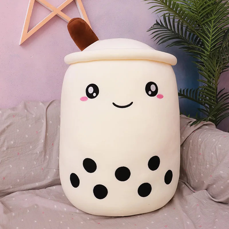 24/70CM Real-life Bubble Tea Plush Toy Boba Milk Tea Plushie Toy Soft Stuffed Hug Pillow Balls Bubo Tea Cup Cushion Gift Girl