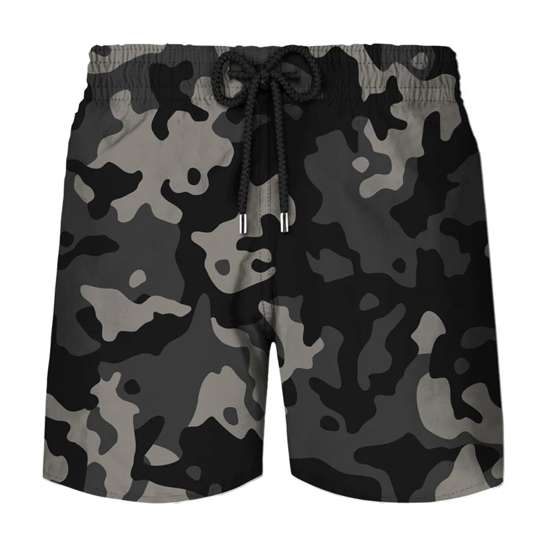 Fashion Camouflage Graphic Beach Shorts For Men Summer Casual Daily Wear 3D Printed Short Pants Loose Streetwear Board Shorts