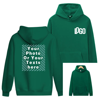 Customized printed hoodies for men and women, loose casual wear, long sleeved hooded sweaters, personalized streetwear