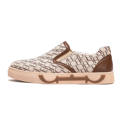 Shoes For Man Loafers Breathable cloth upperLeather elasticized adjustable mouthCH lettersLuxury brand men's shoes