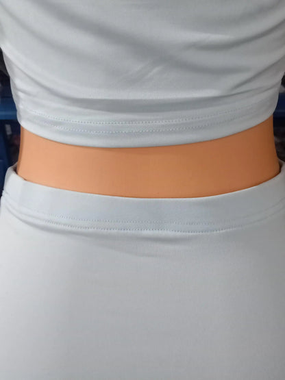 Womens Two Piece Sets Elegant Sexy Outfit Short Sleeve Top & High Waist Skirt Set New Fashion 2023 Summer Casual Female Suit