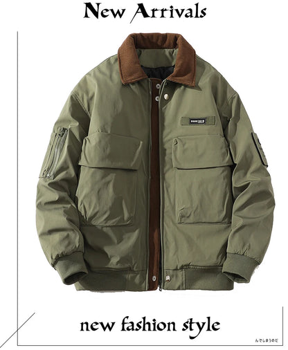 New Men Winter Jackets Thick Warm Coat 2026 Mens Streetwear Hip Hop Short Parkas Korean Black Clothes Puffer Windbreaker