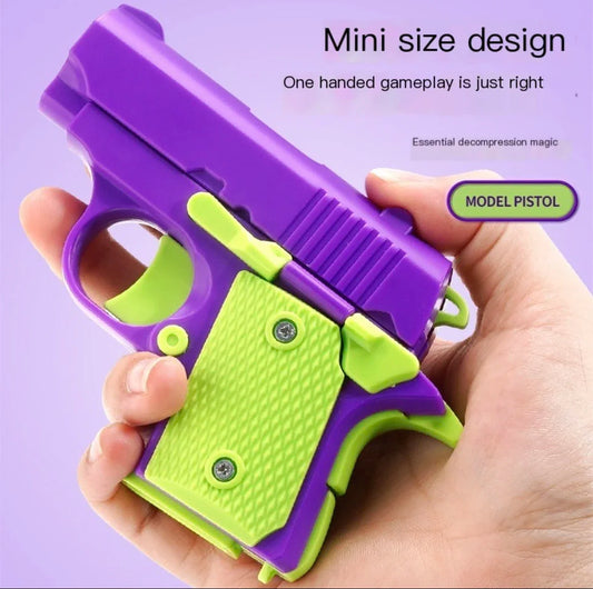 New Arrival Stress Relief ABS Plastic Mini 1911 3D Printed Gravity Fidget Gun Pistol Toy Gift Promotion Toy For Boys