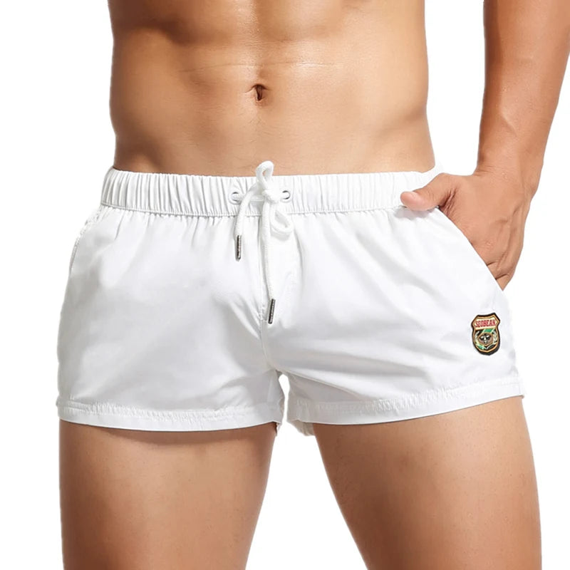 SEOBEAN Men's Quick Dry Swimwear Beach Shorts Summer Surf Fitness Board Trunks Gym Short Pants Male Clothing