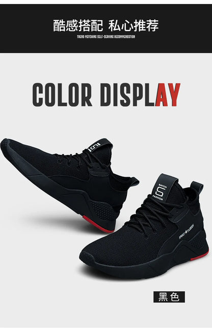 2025 New Man's Sports Shoes Korean Version Trendy work  Shoes Man Casual Running Shoes Flying Woven Breathable Summer Shoes Man