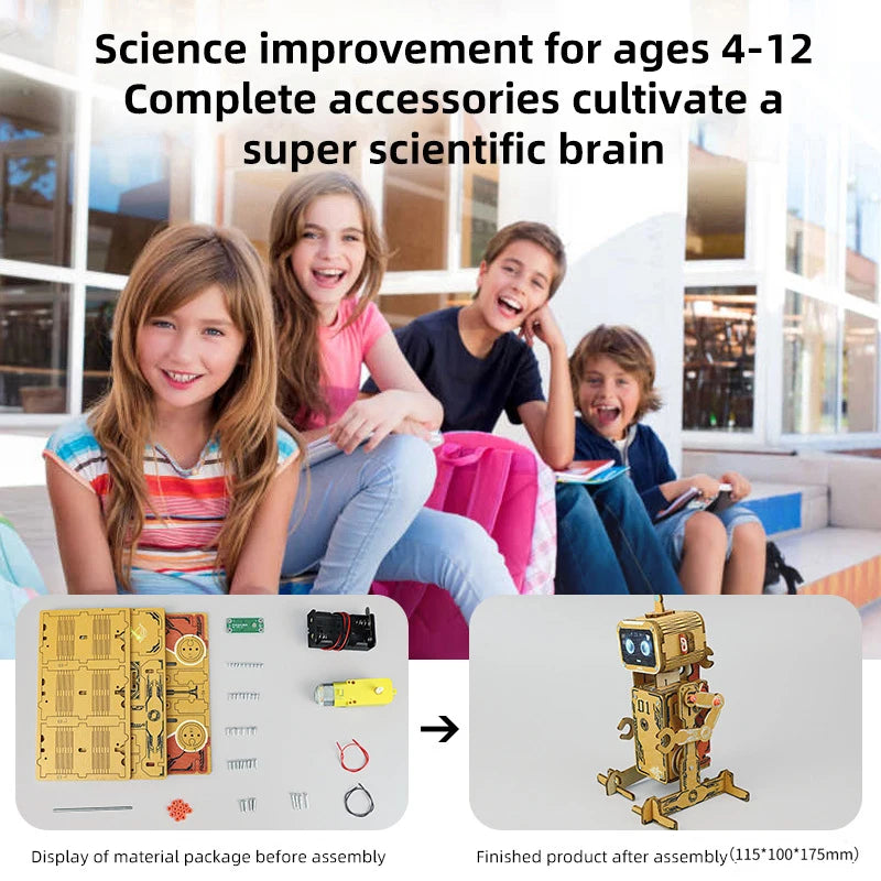 DIY Electric Voice Controlled Robot DIY Science Experiment Kit & Education Model Toy For Children Gift Toy Project