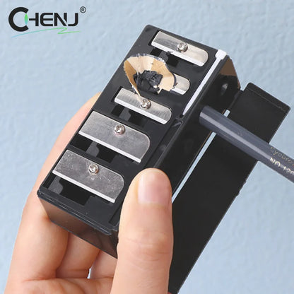 1Pcs 5 Holes Sharpener Multi-functional Pencil Sharpener With Lid For Eyeliner Lipliner Pencils
