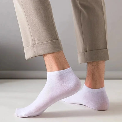 Solid Color Ankle Boat Socks Low Cut Short Style Comfortable Fashionable For Men Women Spring Summer Round Neck Casual