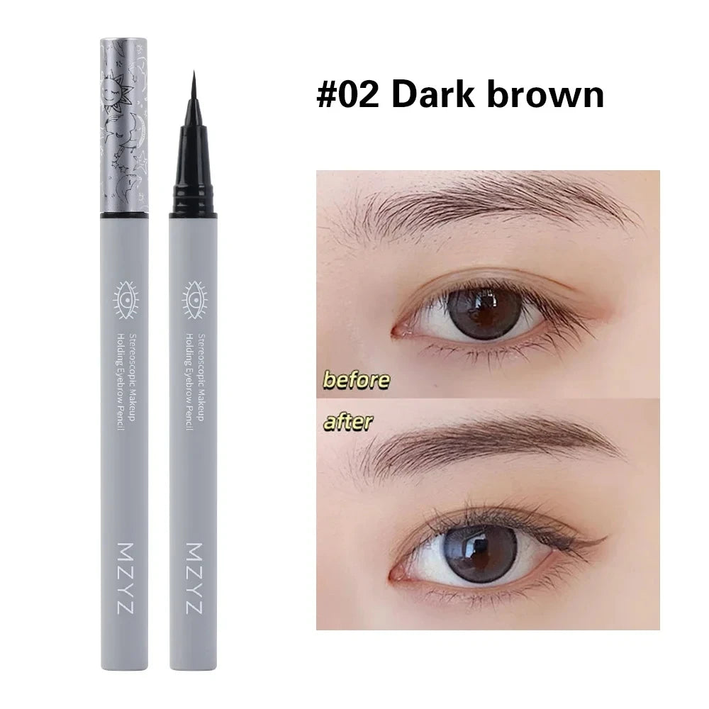 1PCS Ultra-fine Head Smooth Eyebrow Pencil Outline Shadow Lying Silkworm Eyeliner Waterproof Non-smudge Lasting Liquid Brow Pen
