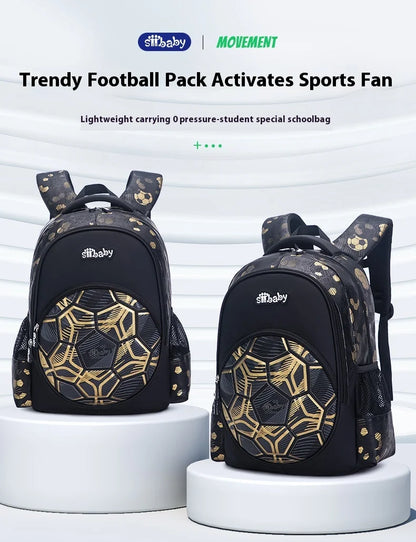 Football School Bags for Boys Shoulder Backpack Bagutte Children Spinal Protection Light Big Capacity Waterproof Backpack Kids