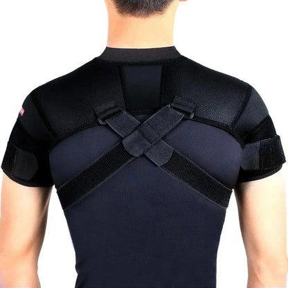 Adjustable Cross Shoulder Support Straps Polyester Fiber Hand Wash Only for Back Sports Shoulder Brace with Adjustable Straps