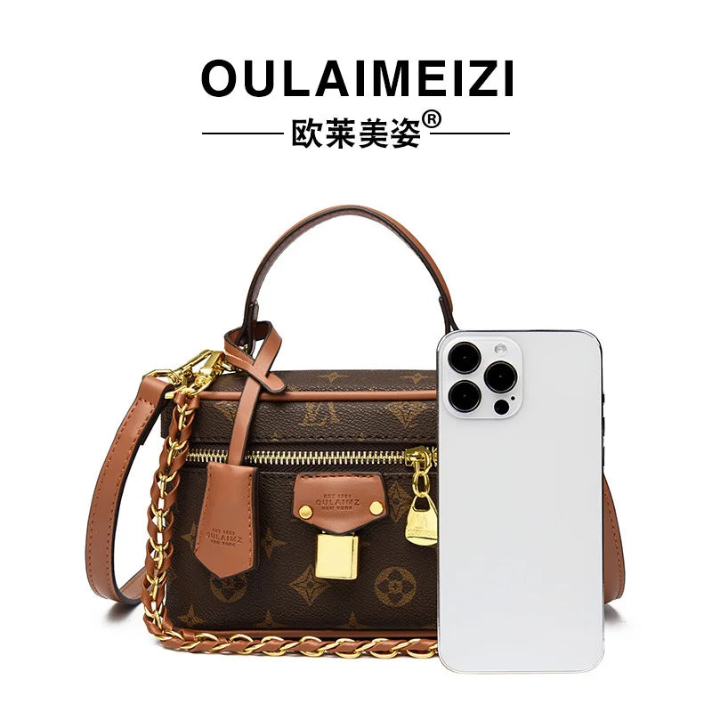 Structured Box Bucket Bag for Women Minimalist Crossbody Purse Elegant Shoulder Hand